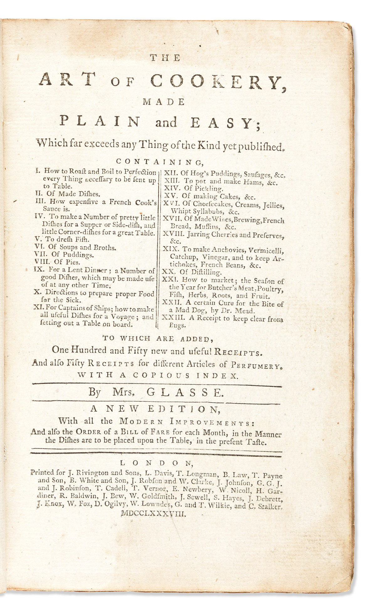 Cookbooks by Women, Two British Examples: 1788 & 1811.